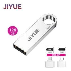 Clé USB 128GB en Métal + 2 adaptateur