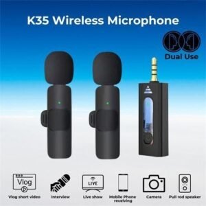 Microphone Sans Fil K35 3,5 Mm (double Microphone)