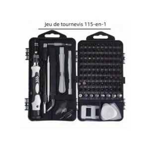 Ensemble de tournevis 115 en 1 Outil de réparation multifonctions