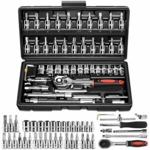 kit de clé à cliquet rapide 46pcs