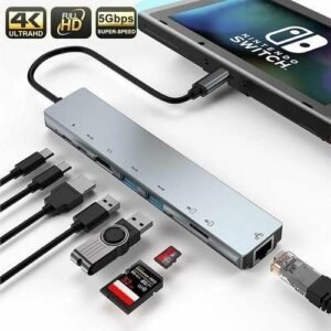 Adaptateur Répartiteur Multi-ports USB Type Chu B 7 en 2